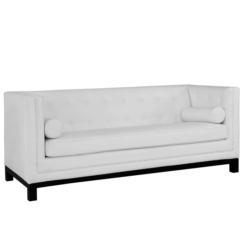 Imperial Bonded Leather Sofa in White