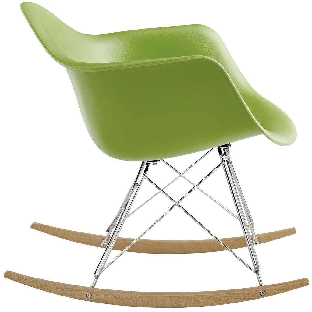 Rocker Plastic Lounge Chair in Green