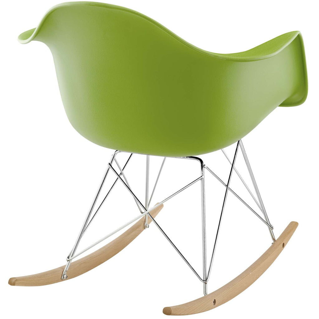 Rocker Plastic Lounge Chair in Green