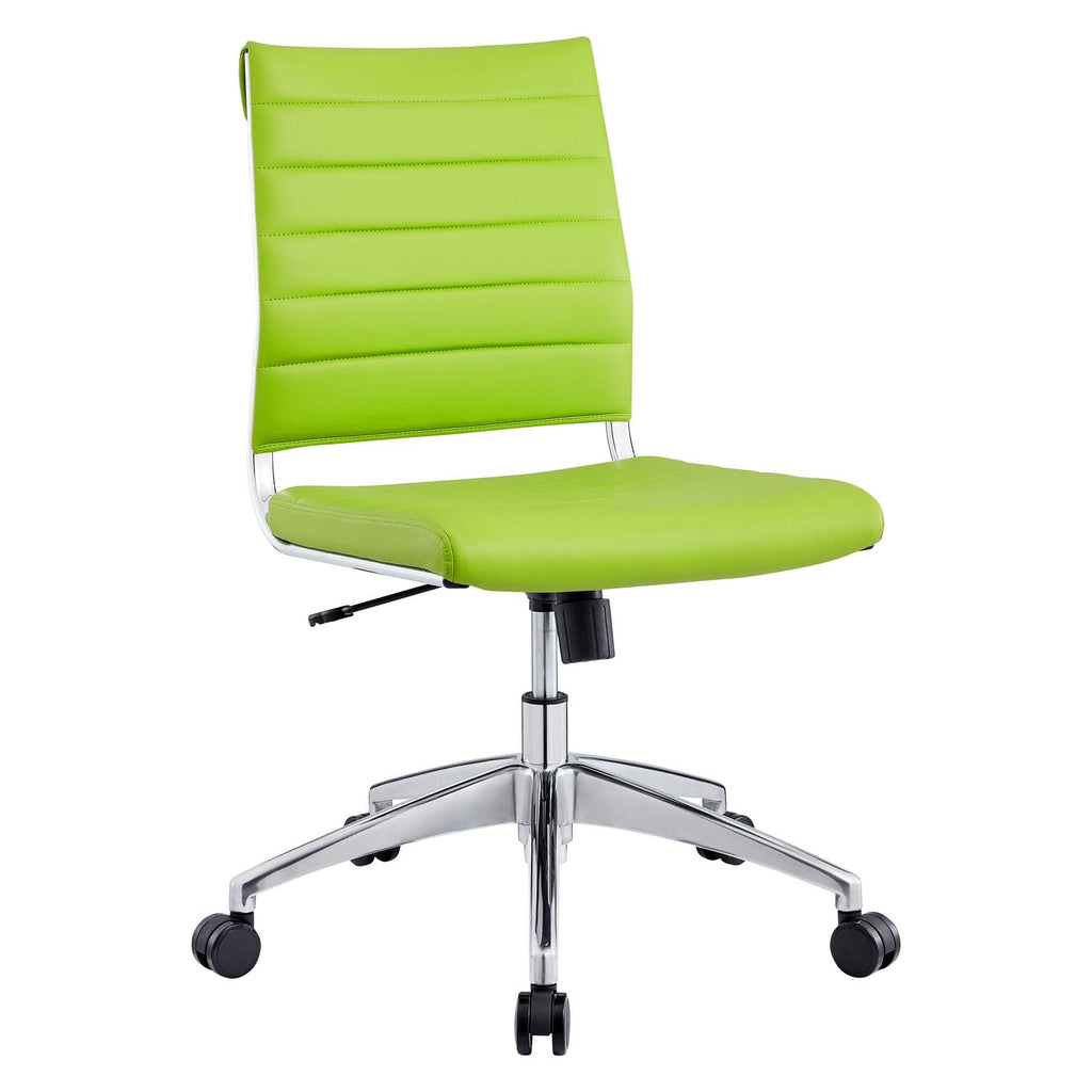 Jive Armless Mid Back Office Chair in Bright Green