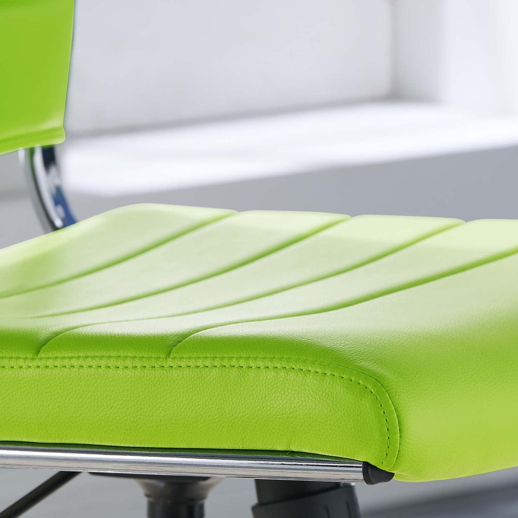 Jive Armless Mid Back Office Chair in Bright Green