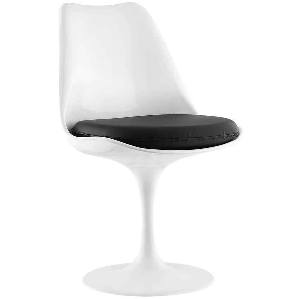 Lippa Dining Vinyl Side Chair in Black