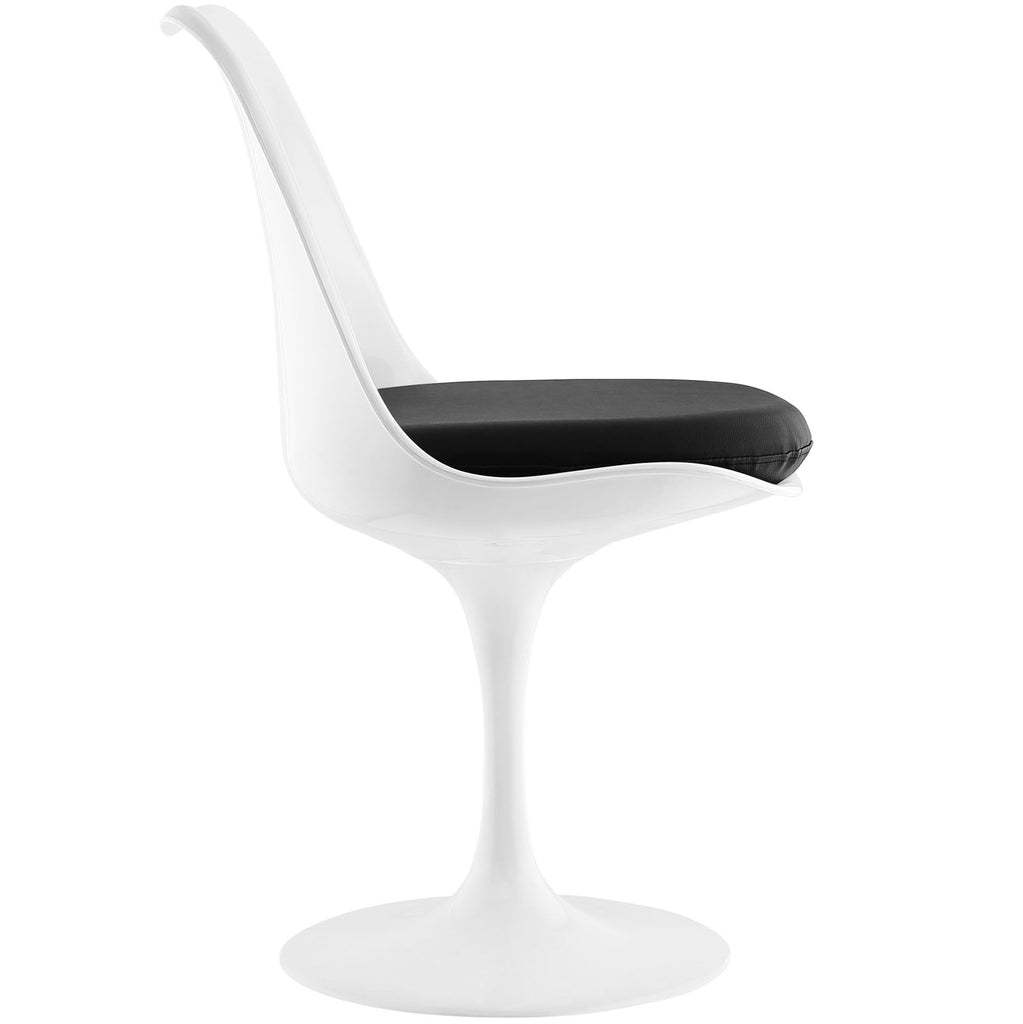 Lippa Dining Vinyl Side Chair in Black