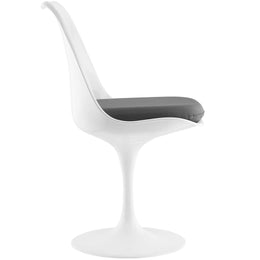 Lippa Dining Vinyl Side Chair in Gray