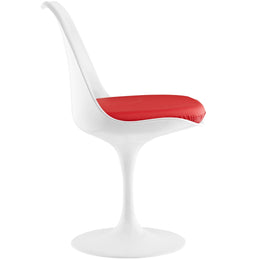 Lippa Dining Vinyl Side Chair in Red