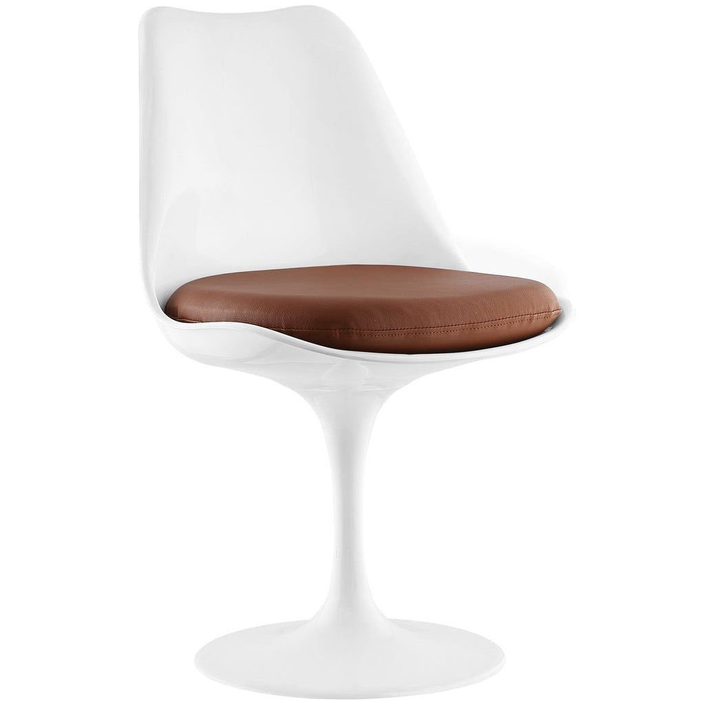 Lippa Dining Vinyl Side Chair in Tan