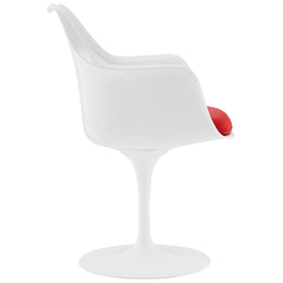 Lippa Dining Vinyl Armchair in Red