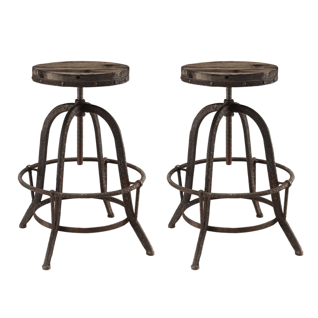 Collect Bar Stool Set of 2 in Brown