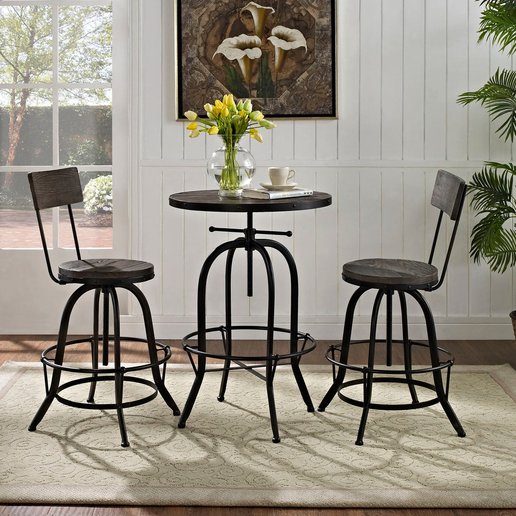 Procure Bar Stool Set of 2 in Black