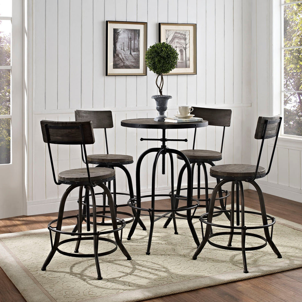 Gather 5 Piece Dining Set in Black-1