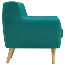 Remark Upholstered Fabric Armchair in Teal