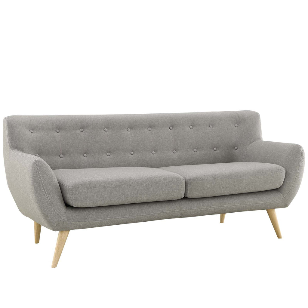 Remark Upholstered Fabric Sofa in Light Gray