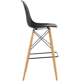 Pyramid Bar Stool in Black