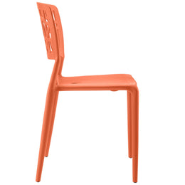 Astro Dining Side Chair in Orange