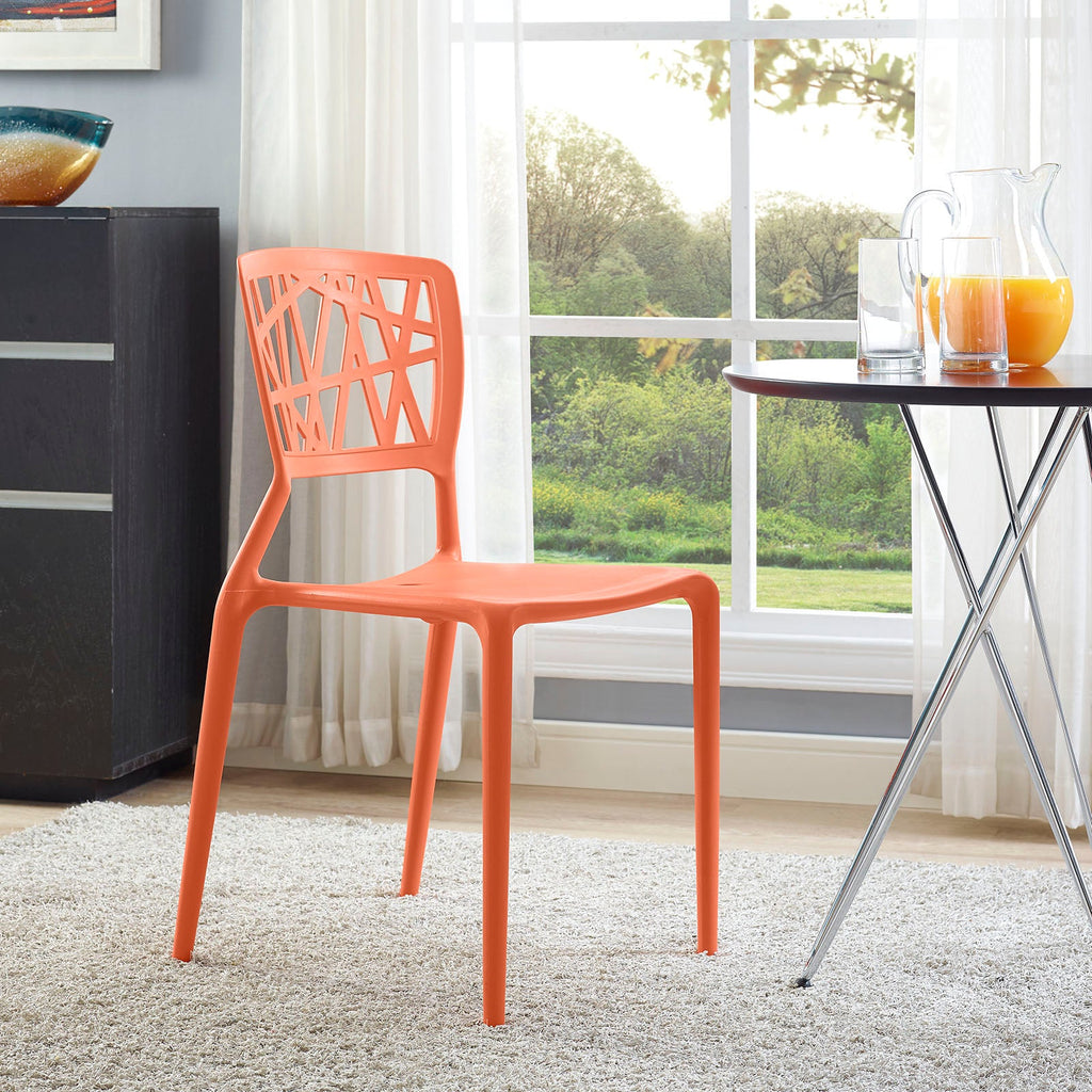 Astro Dining Side Chair in Orange