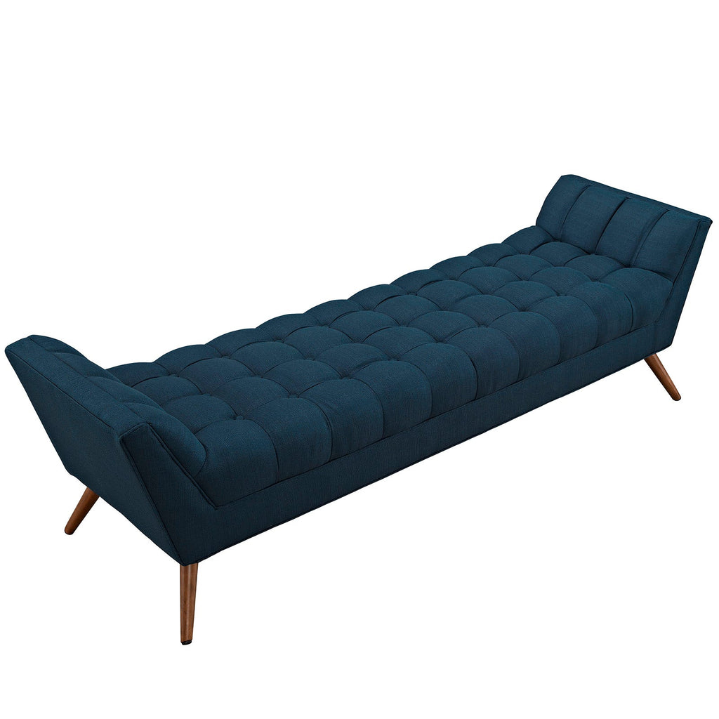 Response Upholstered Fabric Bench in Azure