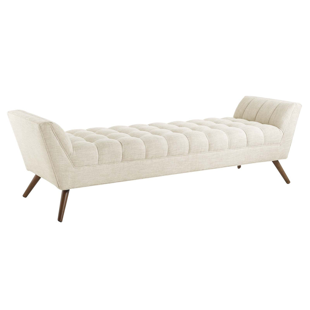 Response Upholstered Fabric Bench in Beige