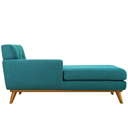 Engage Left-Facing Upholstered Fabric Chaise in Teal