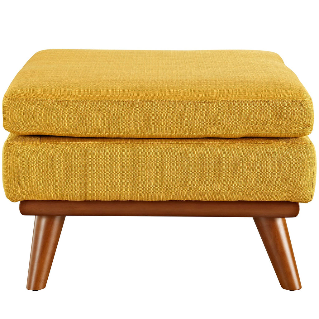 Engage Upholstered Fabric Ottoman in Citrus