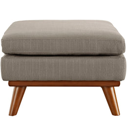 Engage Upholstered Fabric Ottoman in Granite