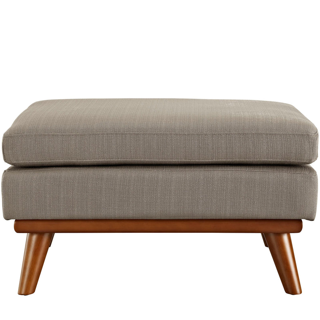 Engage Upholstered Fabric Ottoman in Granite