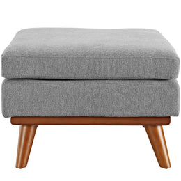 Engage Upholstered Fabric Ottoman in Expectation Gray