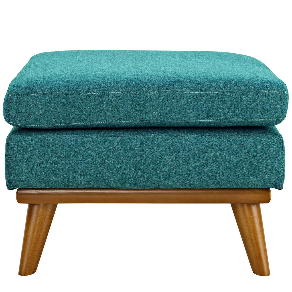 Engage Upholstered Fabric Ottoman in Teal