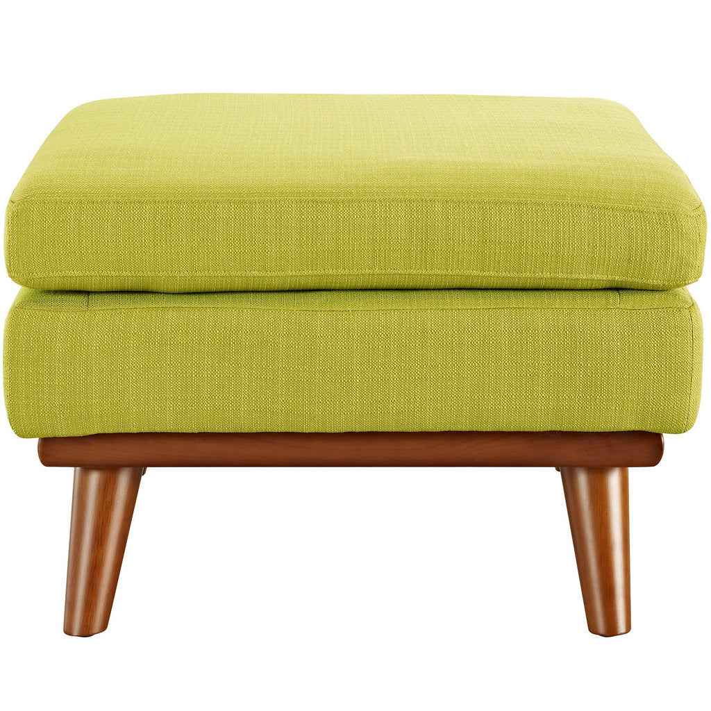 Engage Upholstered Fabric Ottoman in Wheatgrass