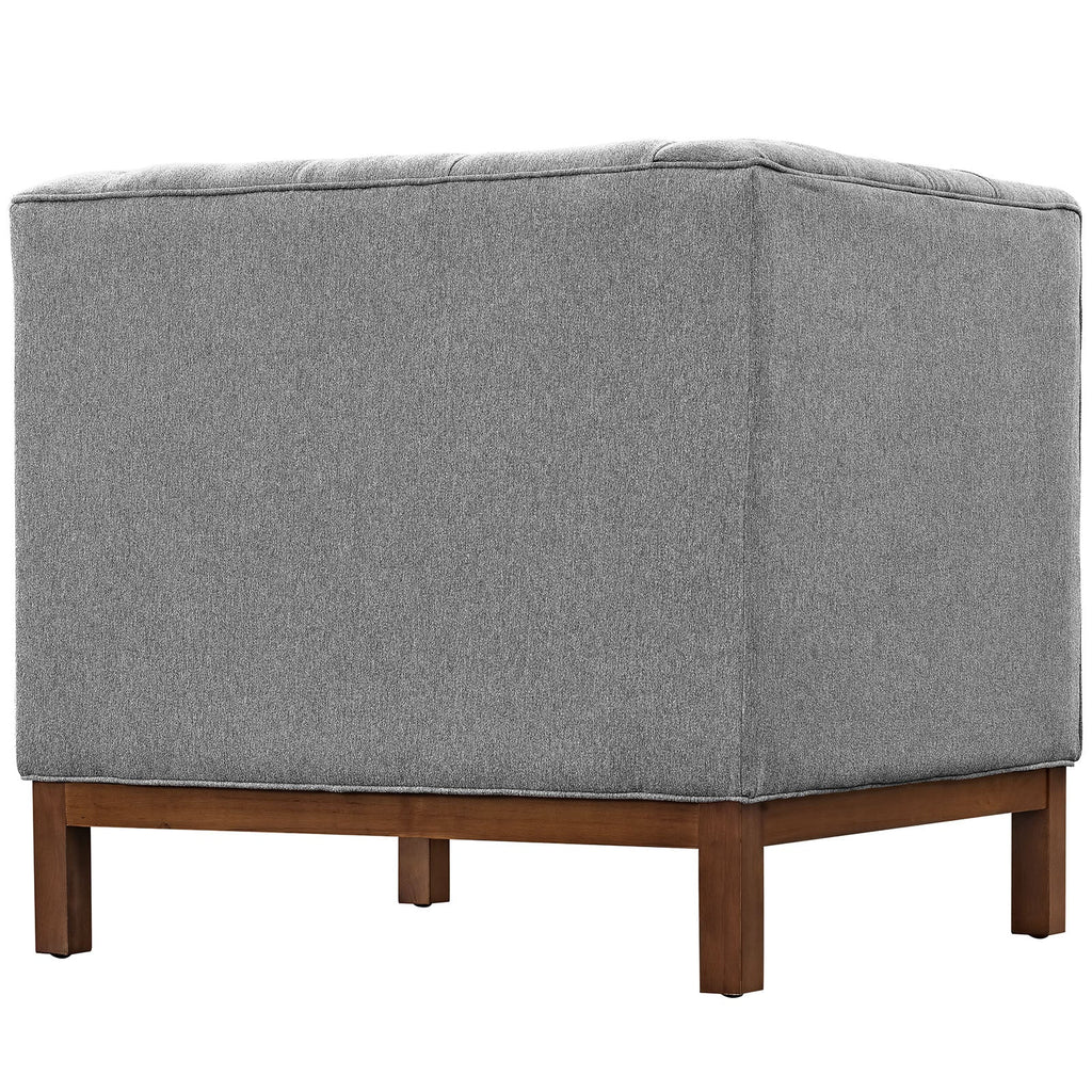 Panache Upholstered Fabric Armchair in Expectation Gray