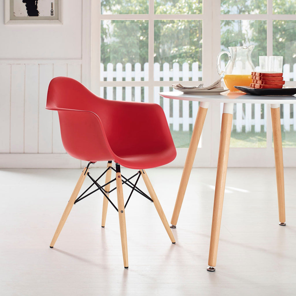 Pyramid Dining Armchair in Red