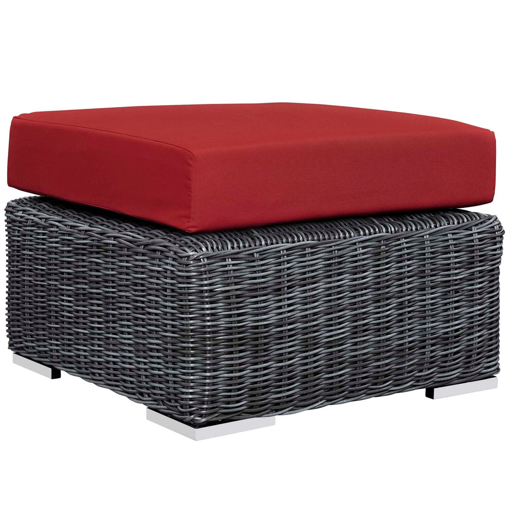 Summon 8 Piece Outdoor Patio Sunbrella Sectional Set in Canvas Red