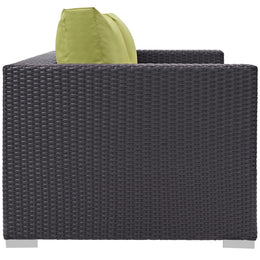 Convene Outdoor Patio Loveseat in Espresso Peridot