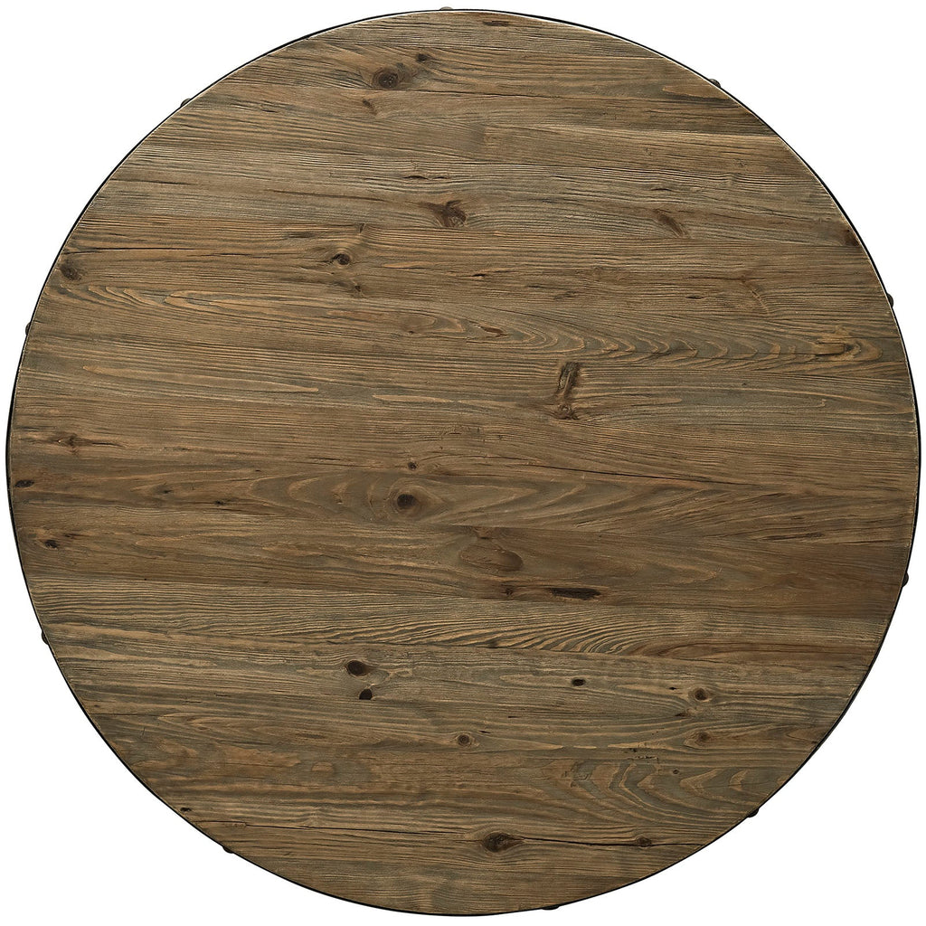 Drive 48" Round Wood Top Dining Table in Brown