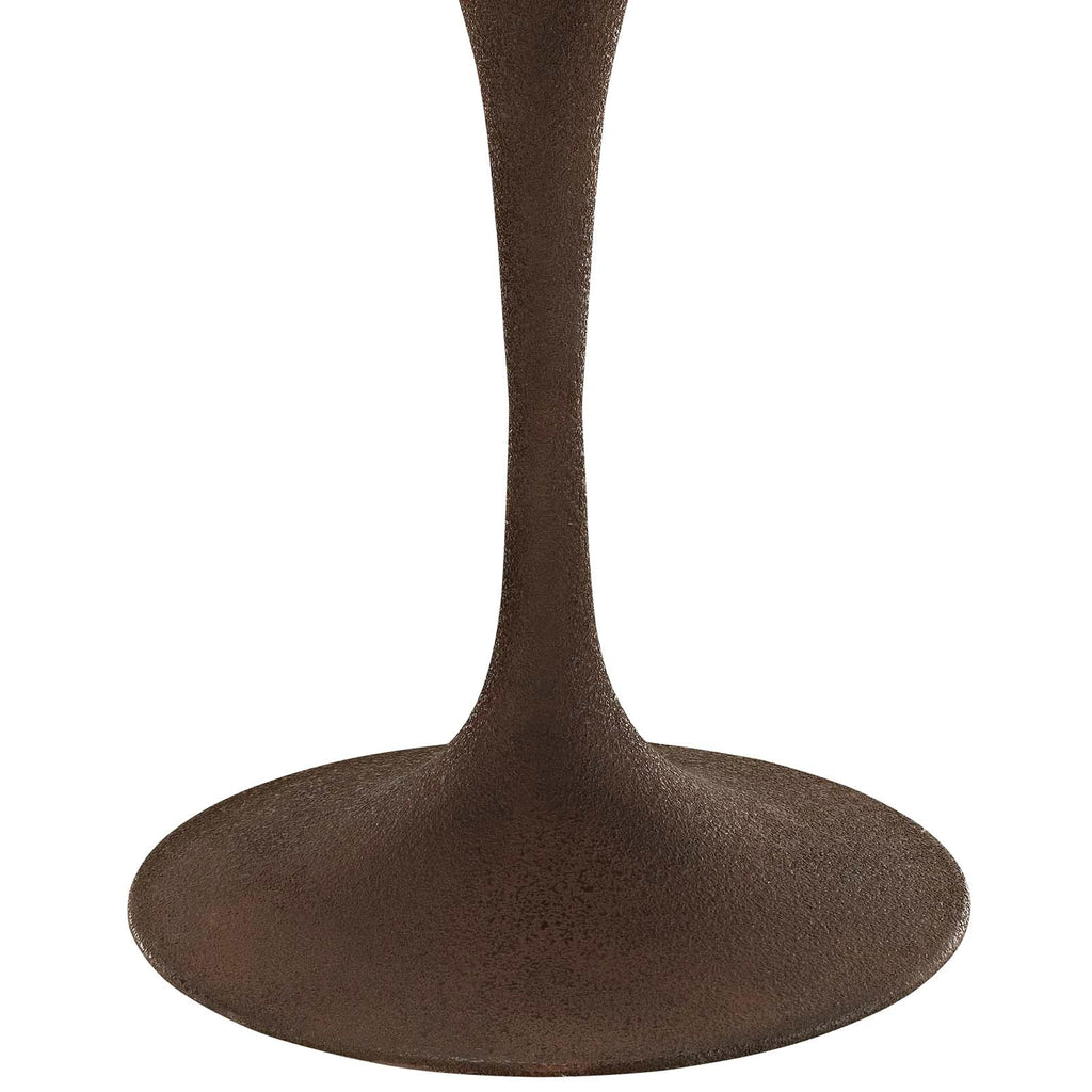 Drive 28" Round Wood Top Dining Table in Brown