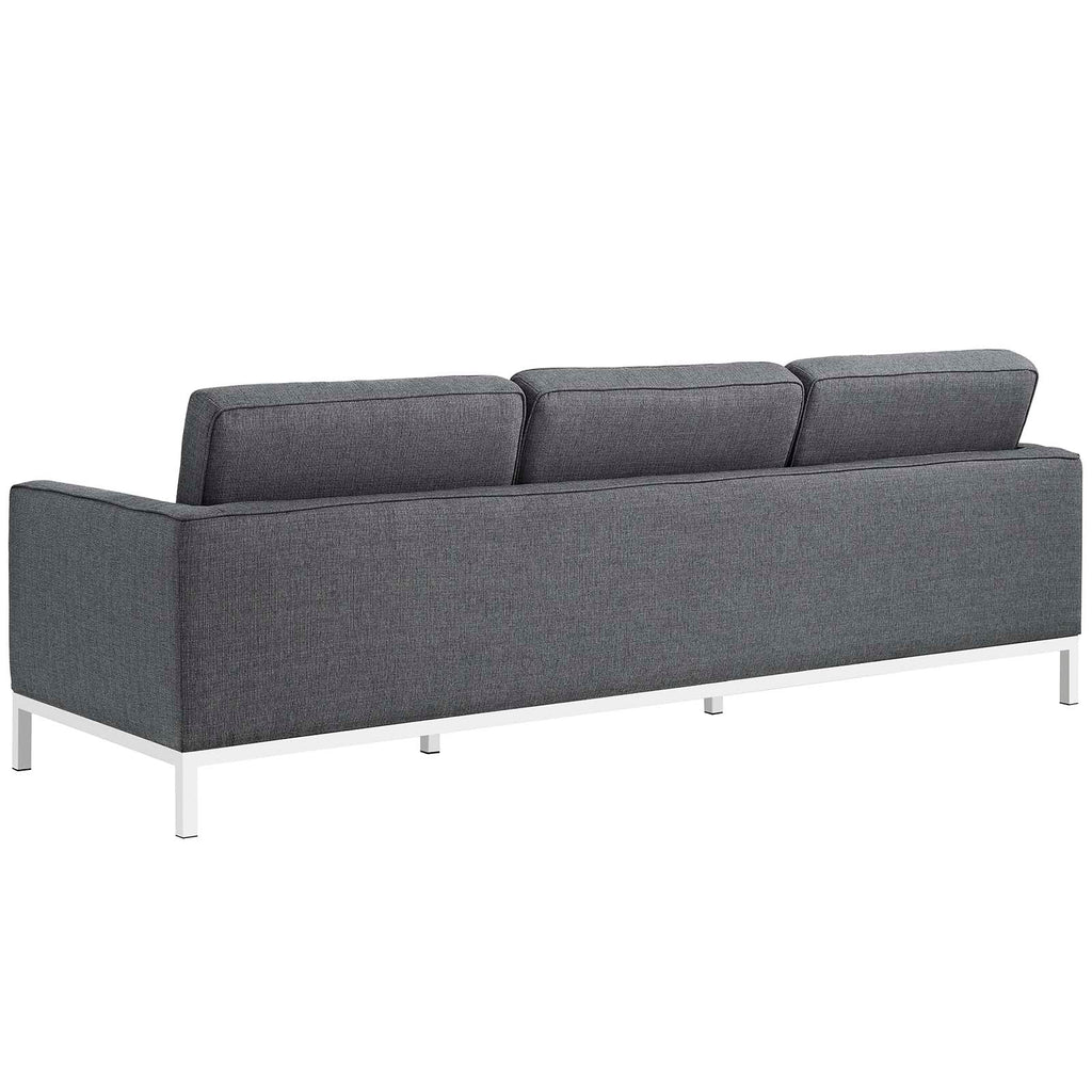 Loft Upholstered Fabric Sofa in Gray