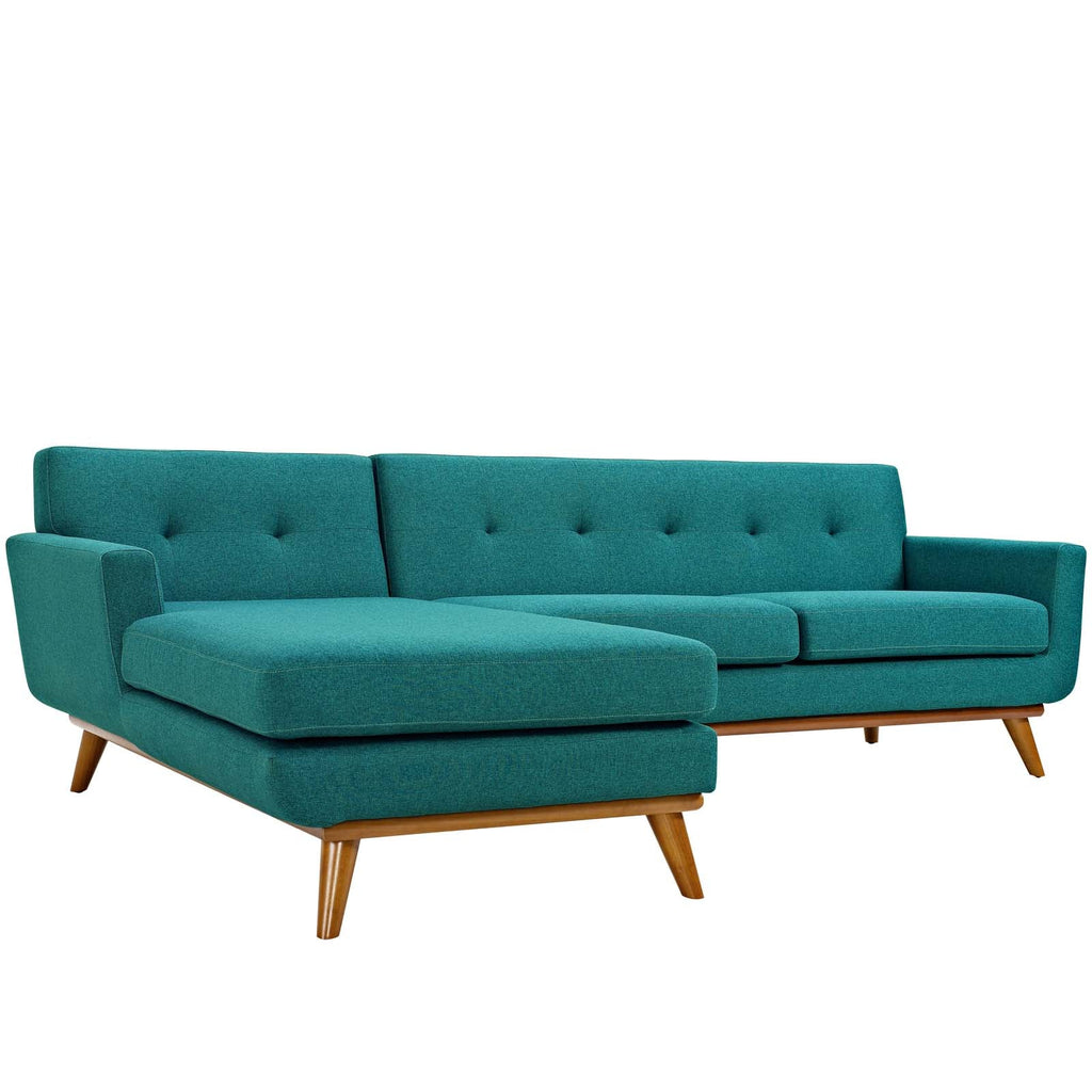 Engage Left-Facing Sectional Sofa in Teal