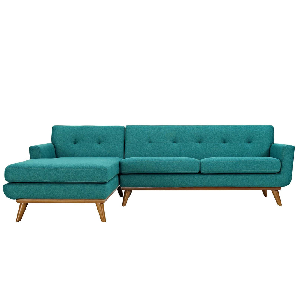 Engage Left-Facing Sectional Sofa in Teal