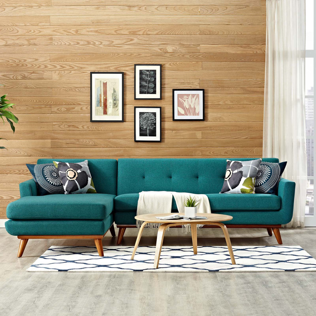 Engage Left-Facing Sectional Sofa in Teal