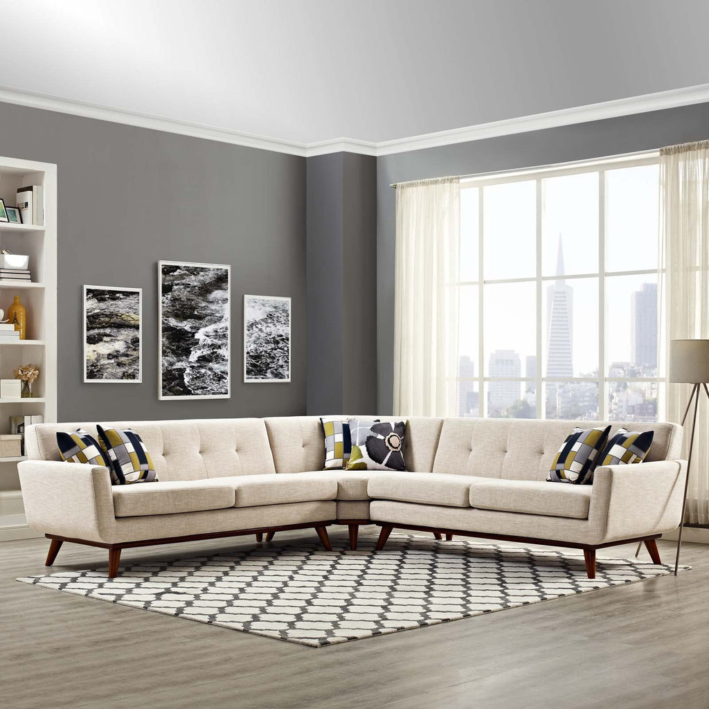 Engage L-Shaped Sectional Sofa in Beige