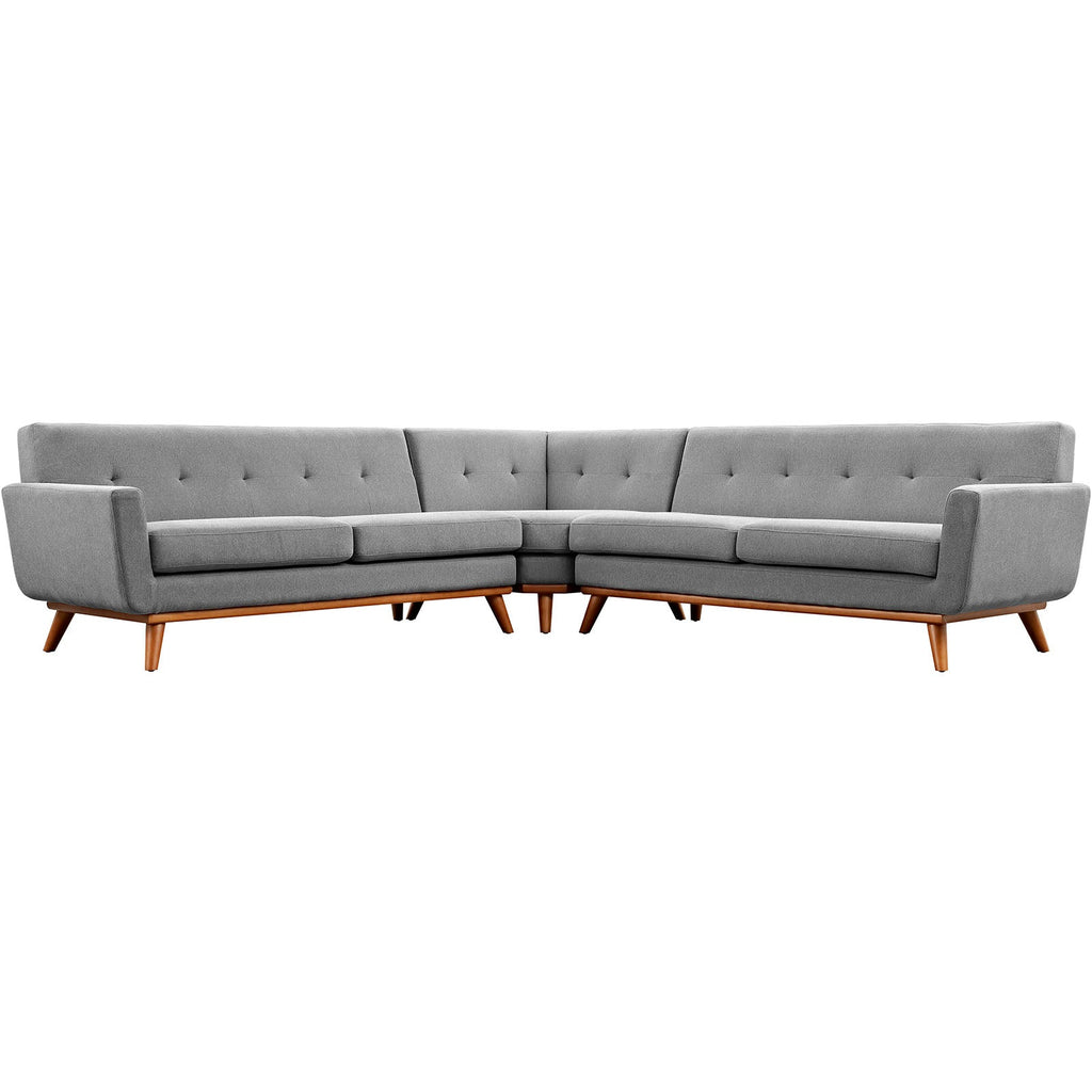 Engage L-Shaped Sectional Sofa in Expectation Gray