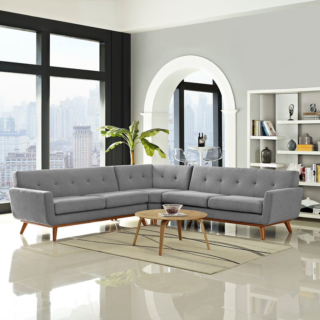 Engage L-Shaped Sectional Sofa in Expectation Gray