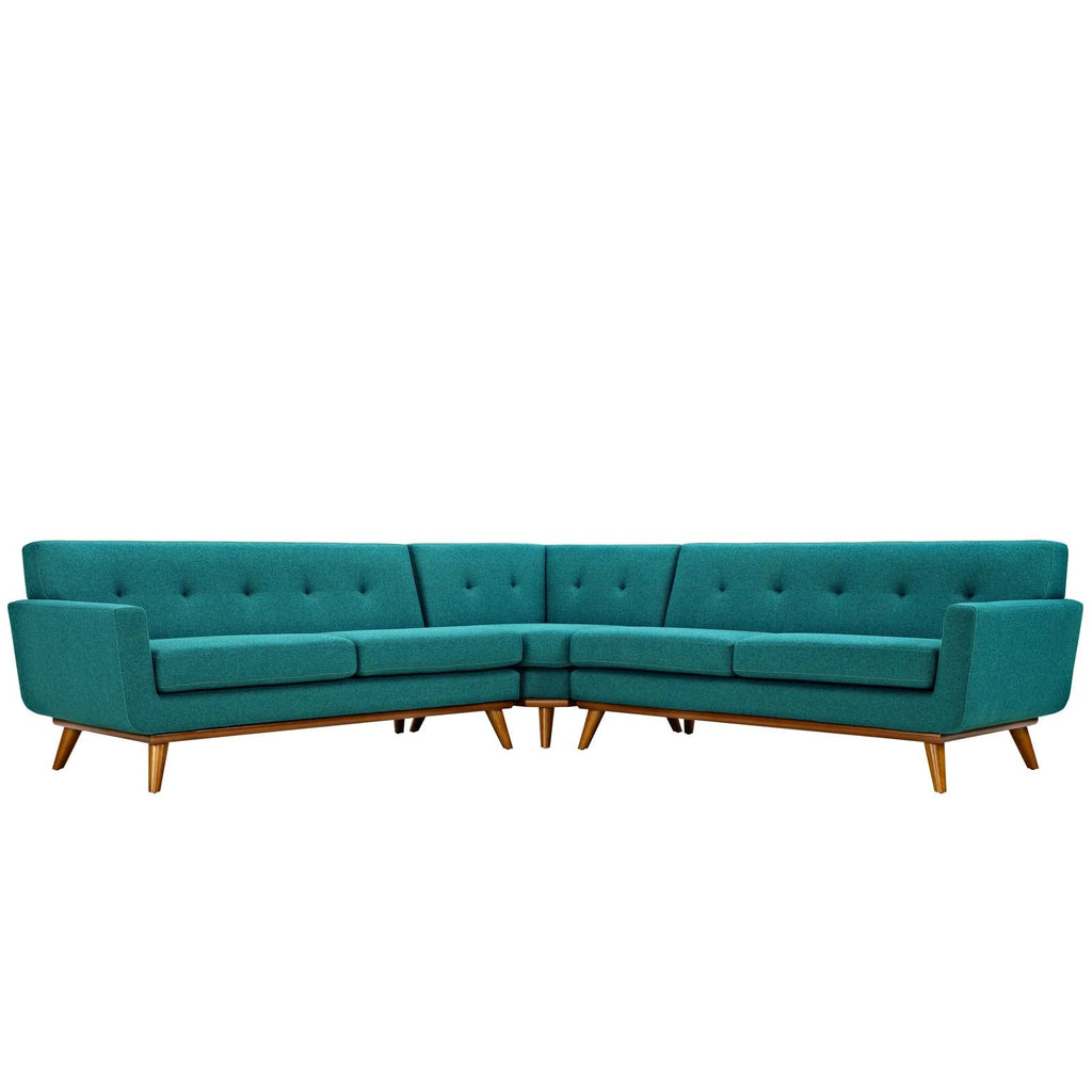 Engage L-Shaped Sectional Sofa in Teal