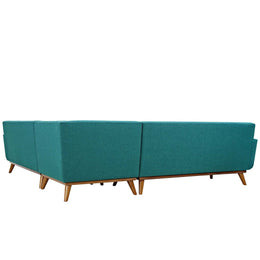 Engage L-Shaped Sectional Sofa in Teal