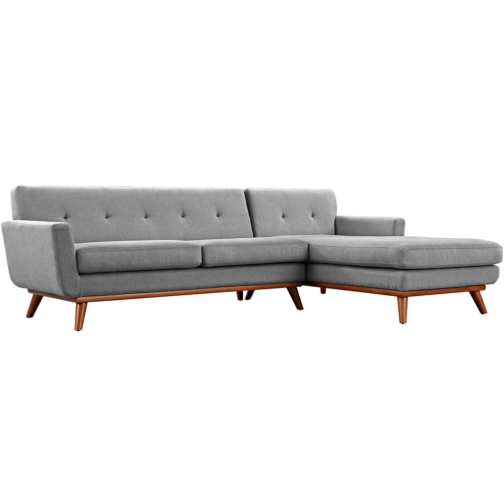 Engage Right-Facing Sectional Sofa in Expectation Gray