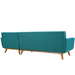 Engage Right-Facing Sectional Sofa in Teal