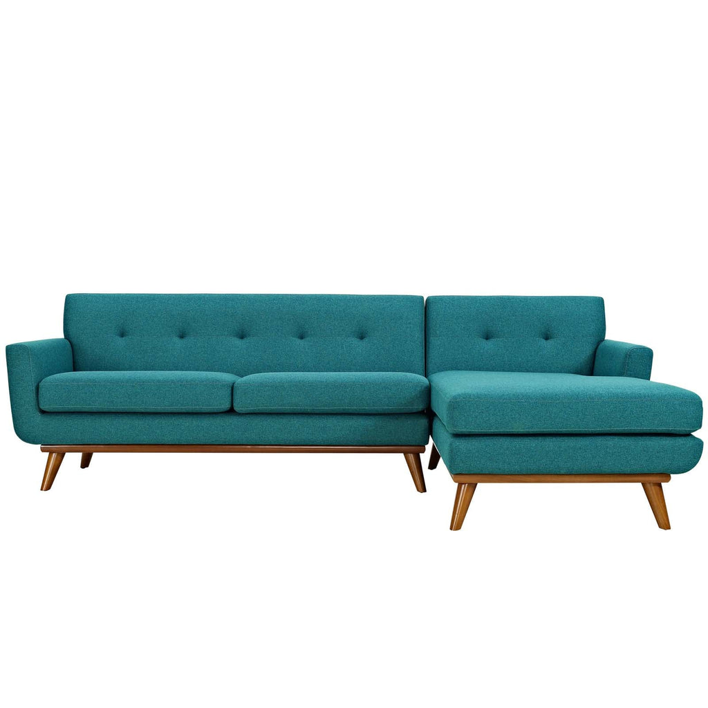 Engage Right-Facing Sectional Sofa in Teal