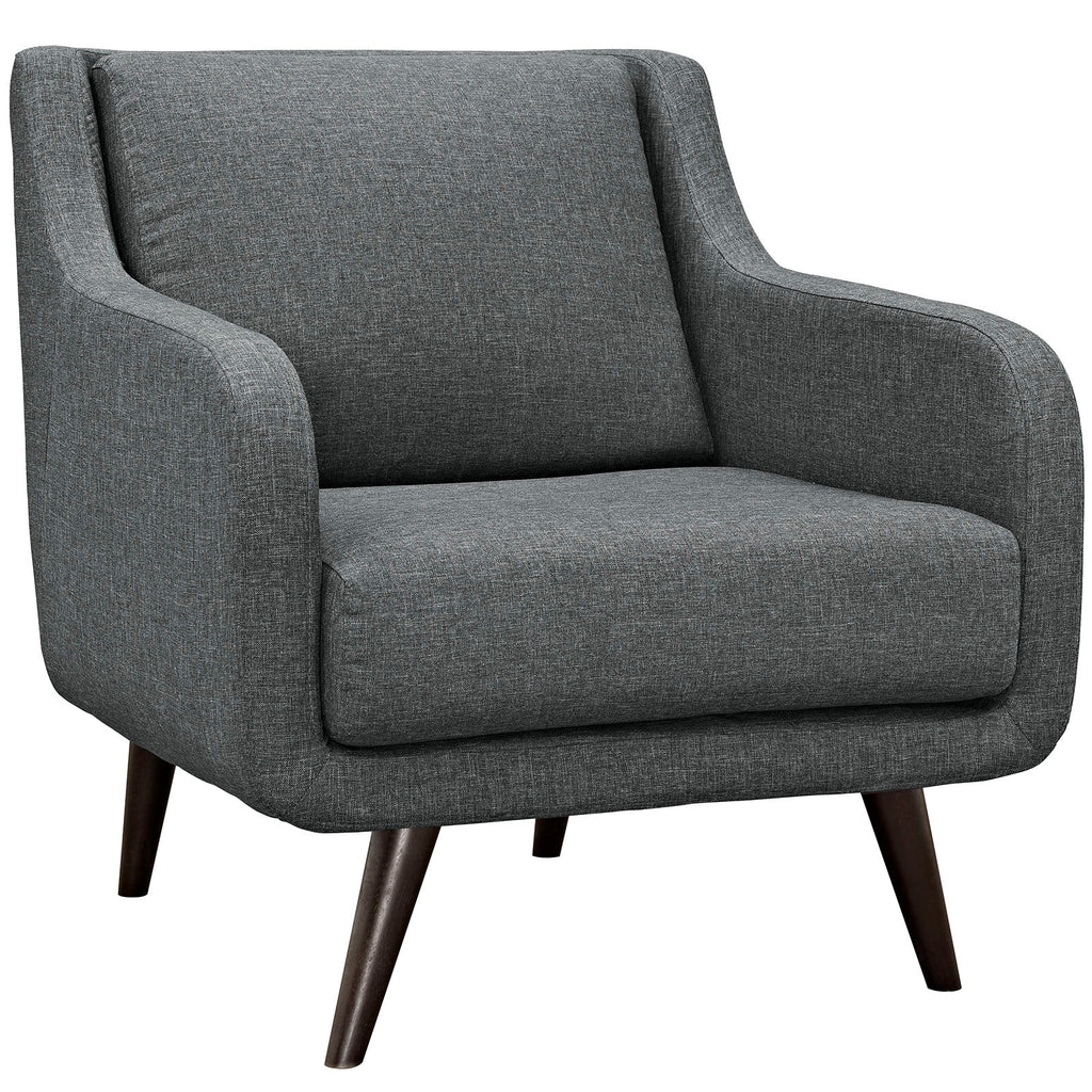 Verve Upholstered Fabric Armchair in Gray