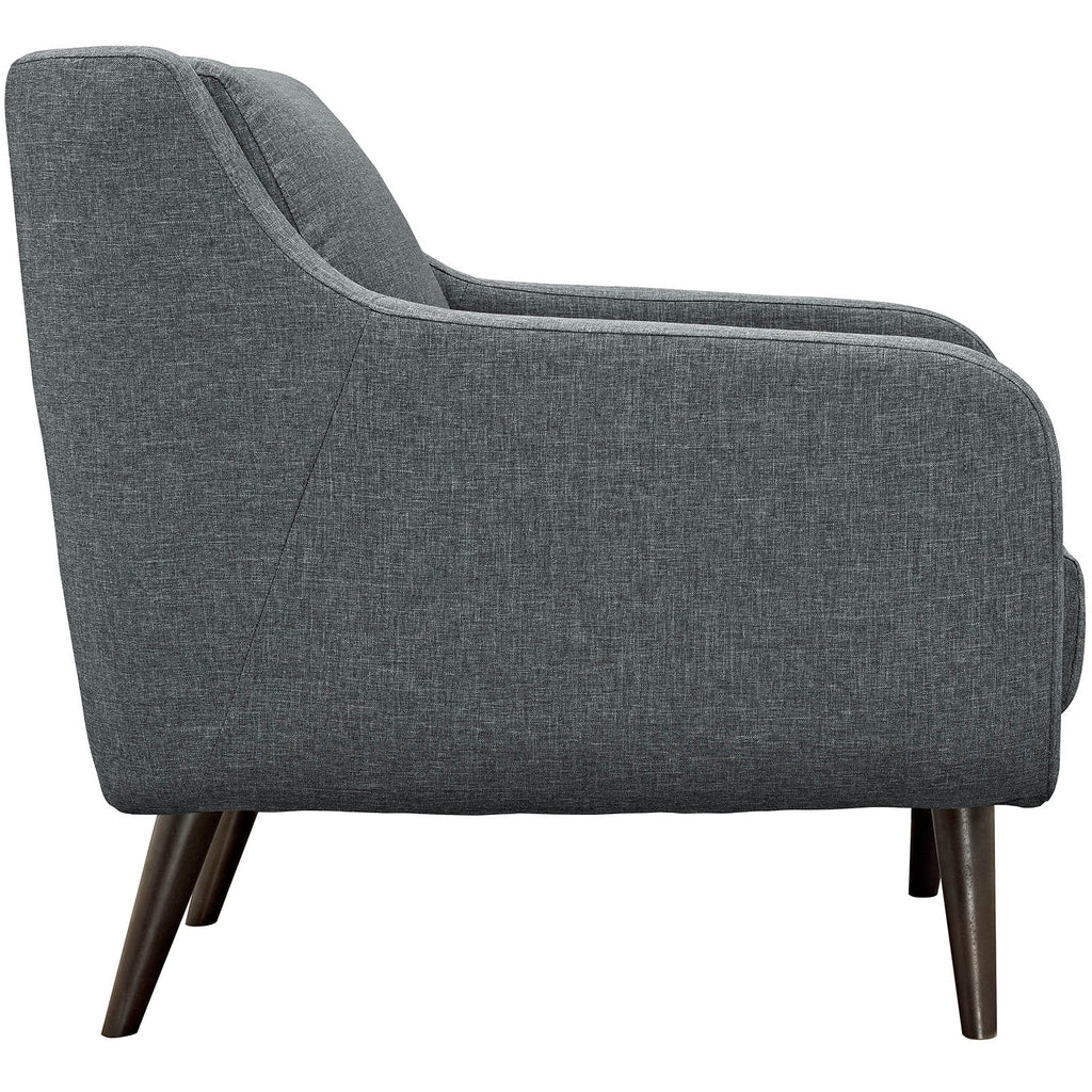 Verve Upholstered Fabric Armchair in Gray