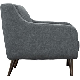 Verve Upholstered Fabric Armchair in Gray