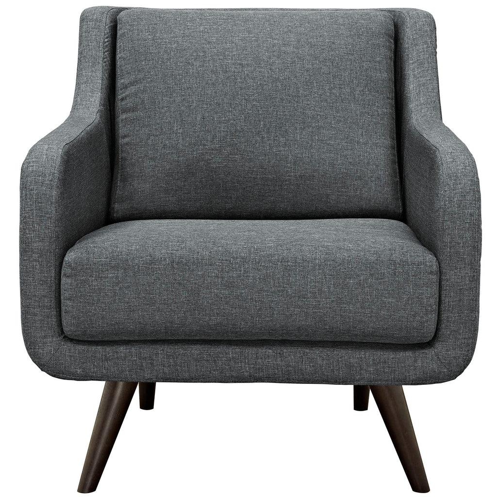 Verve Upholstered Fabric Armchair in Gray